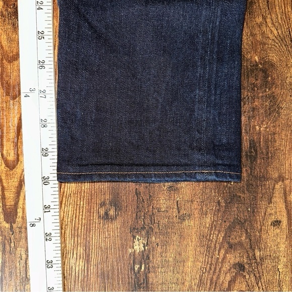 Abercrombie & Fitch Jeans Mens 30x30 Blue Performance Selvedge Straight Stretch - Picture 12 of 14